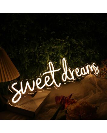 Sweet Dreams Yellow Neon Sign