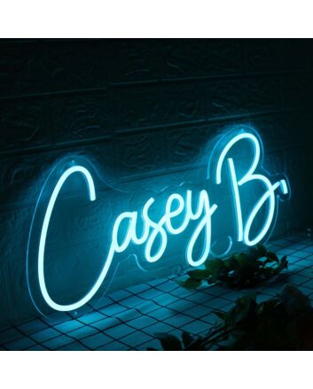 Casey B Blue Neon Sign