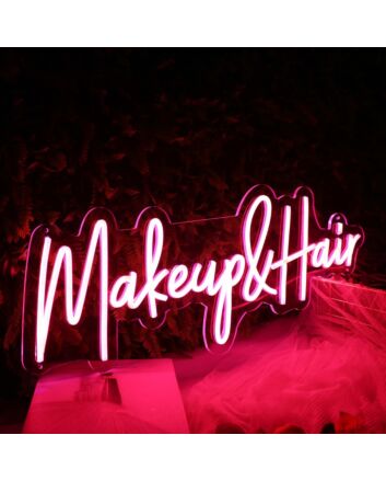 Makeup And Hair Red Neon Sign
