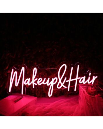 Makeup And Hair Red Neon Sign