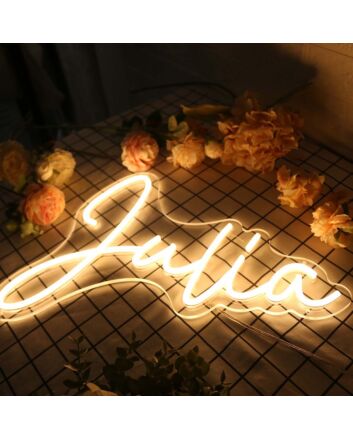Julia Yellow LED Neon Sign