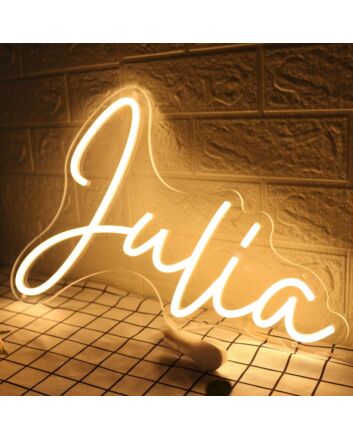 Julia Yellow LED Neon Sign