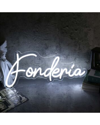 Fonderia White Neon Sign