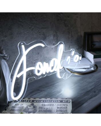 Fonderia White Neon Sign