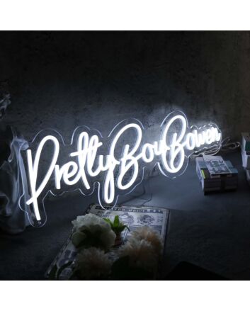 Pretty Boy Bowen White Neon Sign