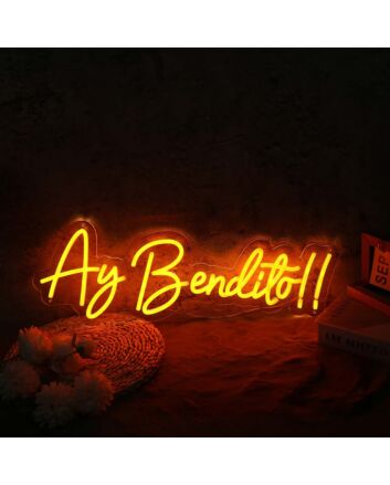 Ay Bendito Yellow Neon Sign