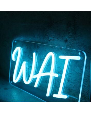 WAI Blue Neon Sign