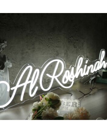 Al Roshinah White Neon Sign