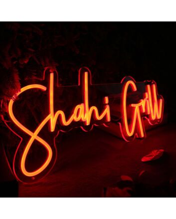 Shahi Grill Orange Neon Sign