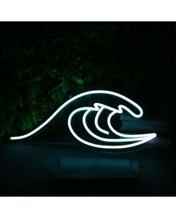 Sea Waves White Neon Sign