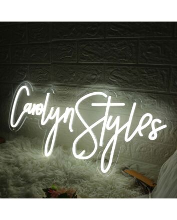 Carolyn Styles White Neon Sign