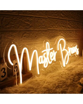 Master Brows Yellow Neon Sign