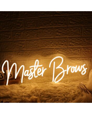 Master Brows Yellow Neon Sign