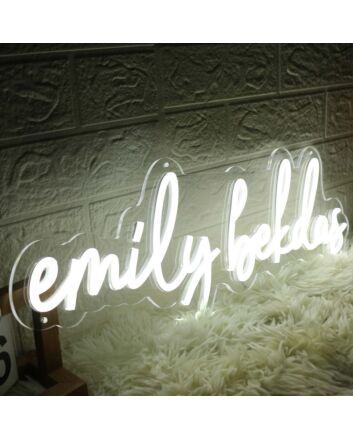 Emily Bekdas White Neon Sign