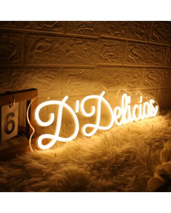 D Delicias Yellow Neon Sign