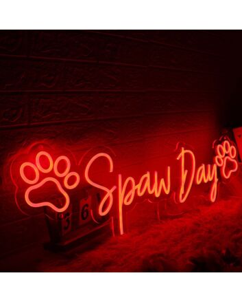Spaw Day Red Neon Sign