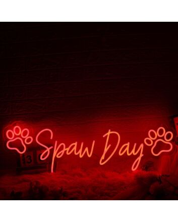 Spaw Day Red Neon Sign