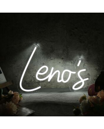 Lenos White Neon Sign
