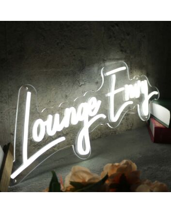 Lounge Envy White Neon Sign