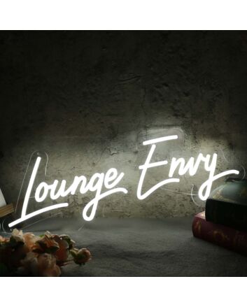 Lounge Envy White Neon Sign
