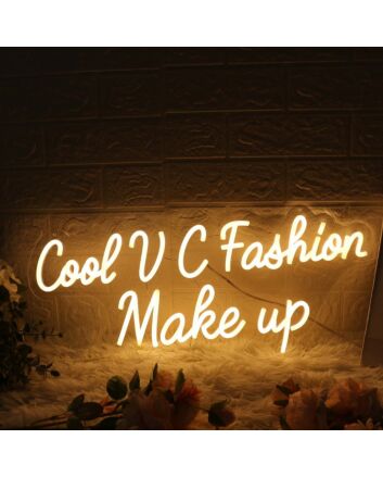 Cool VC Fashion Make Up Yellow Neon Sign
