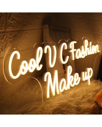 Cool VC Fashion Make Up Yellow Neon Sign