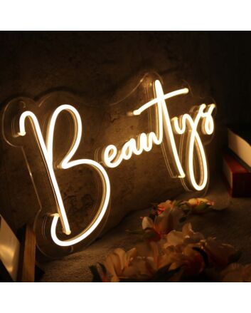 Beautys Yellow Neon Sign