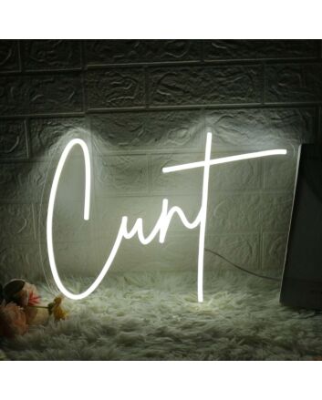 Cxnt White Neon Sign