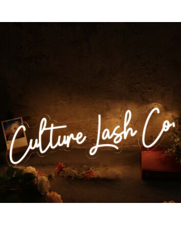 Culture Lash Co Yellow Neon Sign