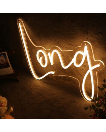 Long Yellow Neon Sign