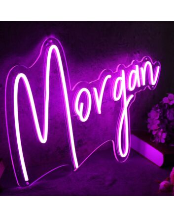 Morgan Purple Neon Sign