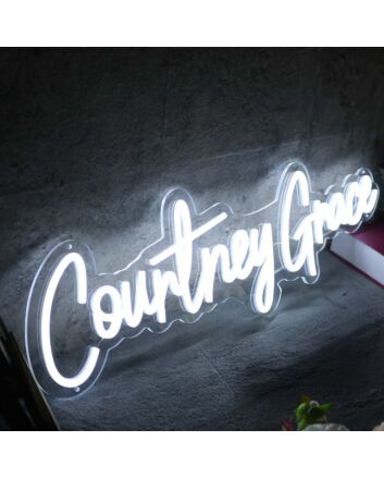 Countney Grace White Neon Sign
