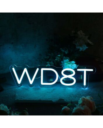WD8T Blue Neon Sign