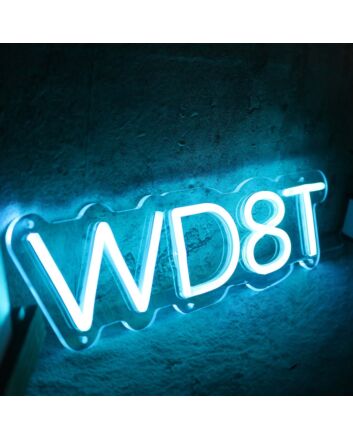 WD8T Blue Neon Sign