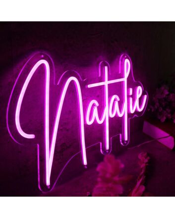 Natalie Purple Neon Sign