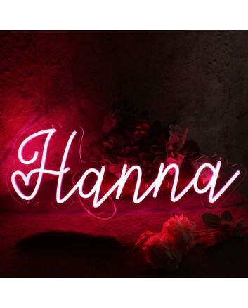 Hanna Red Neon Sign