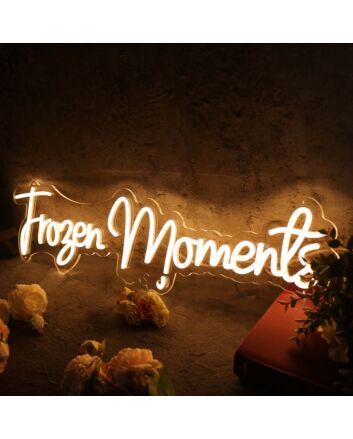 Frozen Moments Yellow Neon Sign