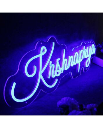 Krshnaprya Blue Neon Sign