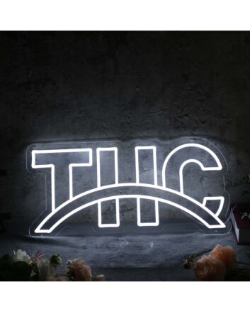 THC White Neon Sign