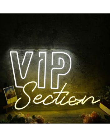VIP Section Yellow Neon Sign