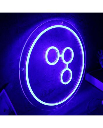 Share Button Blue Neon Sign