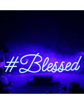 Blessed Blue Neon Sign