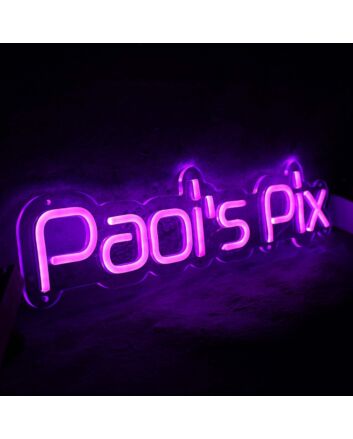 Papis Pix Purple Neon Sign