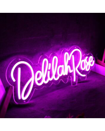 Delilah Rose Purple Neon Sign
