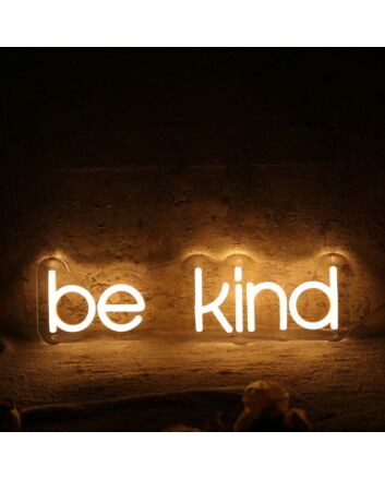 Be Kind Yellow Neon Sign
