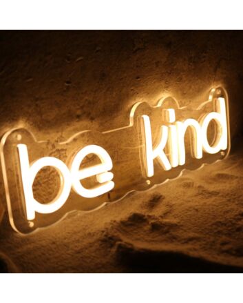 Be Kind Yellow Neon Sign