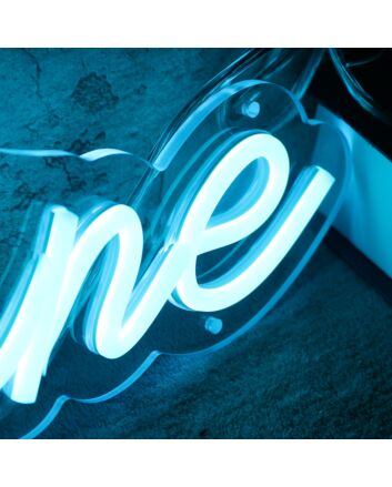 Camp Keane Blue Neon Sign