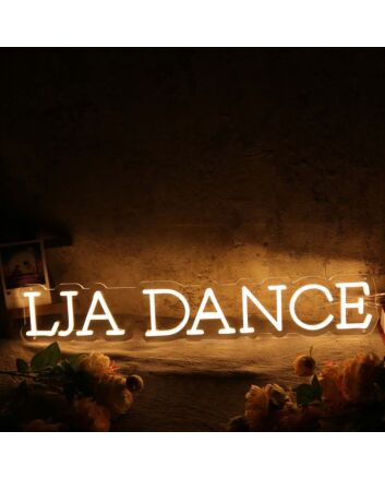 LJA DANCE Yellow Neon Sign
