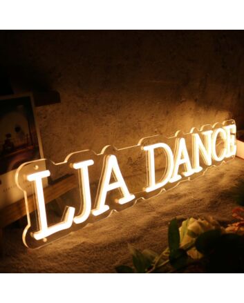 LJA DANCE Yellow Neon Sign