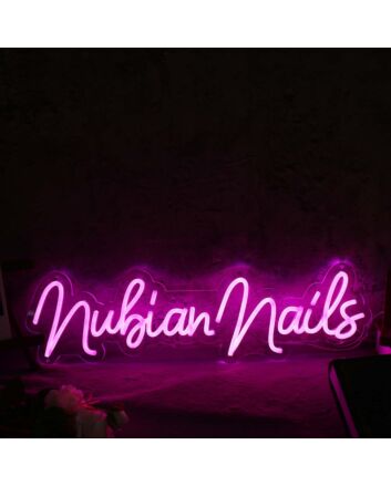 Nubian Nails Pink Neon Sign